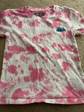 Eddie Bauer Girls size 7-8 Pink Tie-Dye Shirt
